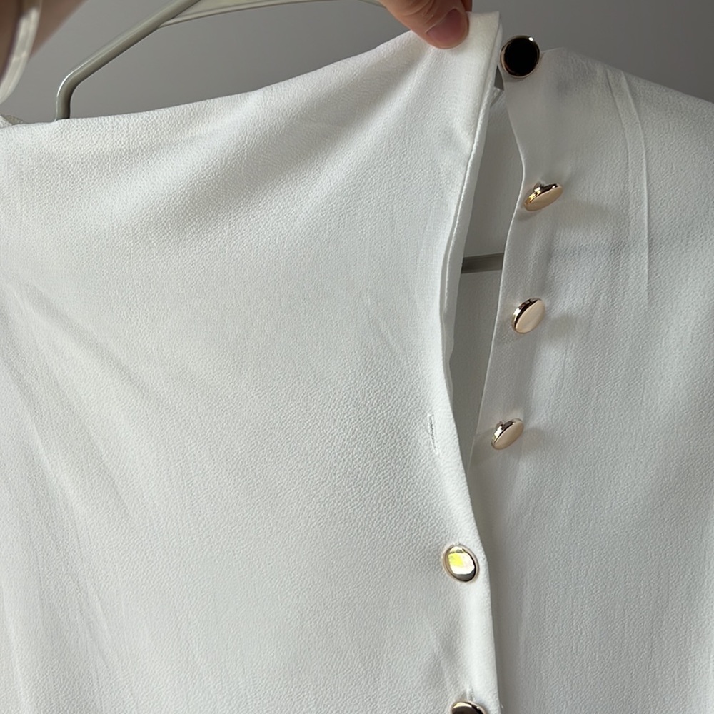 Offwhite button-up M/L - Picture 3 of 4